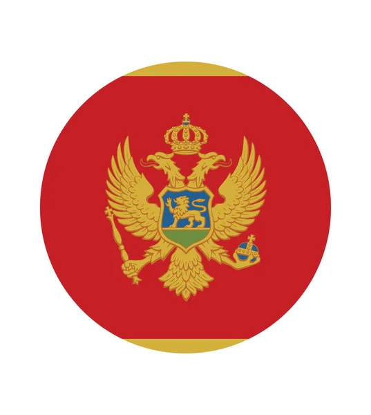 Nationalflagge Montenegros Offizielle Farben Und Proportionen Korrekt Nationalflagge Montenegros Vektorillustration — Stockvektor