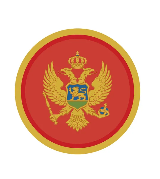 Nationale Montenegro Vlag Officiële Kleuren Proportie Correct Nationale Montenegro Vlag — Stockvector