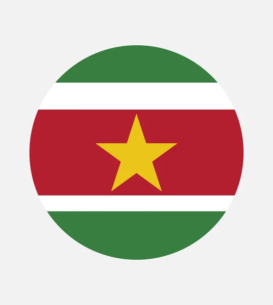 Bandera Nacional Surinam Colores Oficiales Proporción Correcta Bandera Nacional Surinam — Vector de stock
