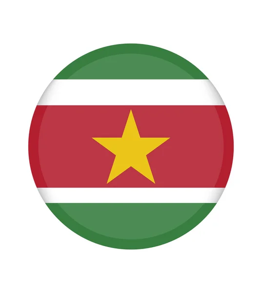 Bandera Nacional Surinam Colores Oficiales Proporción Correcta Bandera Nacional Surinam — Vector de stock