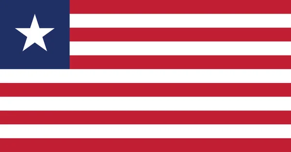 Ulusal Liberya Bayrağı Resmi Renkler Doğru Orantı Ulusal Liberya Bayrağı — Stok Vektör