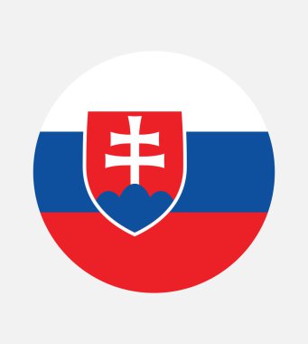 Ulusal Slovakya bayrağı, resmi renkler ve doğru orantı. Ulusal Slovakya bayrağı. Vektör çizimi. EPS10. Slovakya bayrak vektör simgesi, web veya mobil uygulama için basit, düz tasarım.