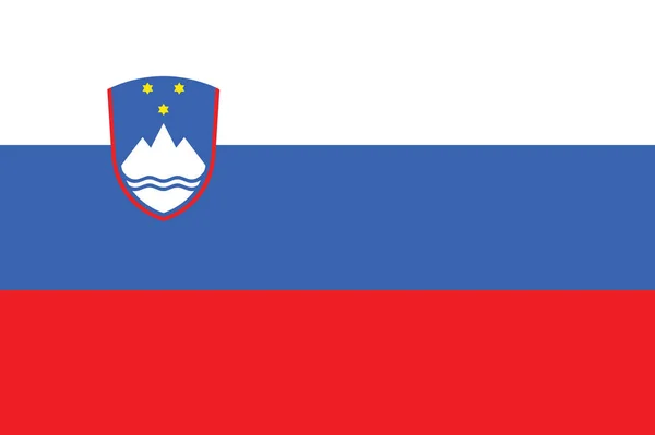 National Slovenia Flag Official Colors Proportion Correctly National Slovenia Flag — Stock Vector