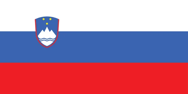 National Slovenia Flag Official Colors Proportion Correctly National Slovenia Flag — Stock Vector