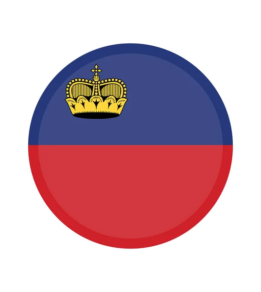 Nationalflagge Liechtensteins Offizielle Farben Und Proportionen Korrekt Nationalflagge Liechtensteins Vektorillustration — Stockvektor