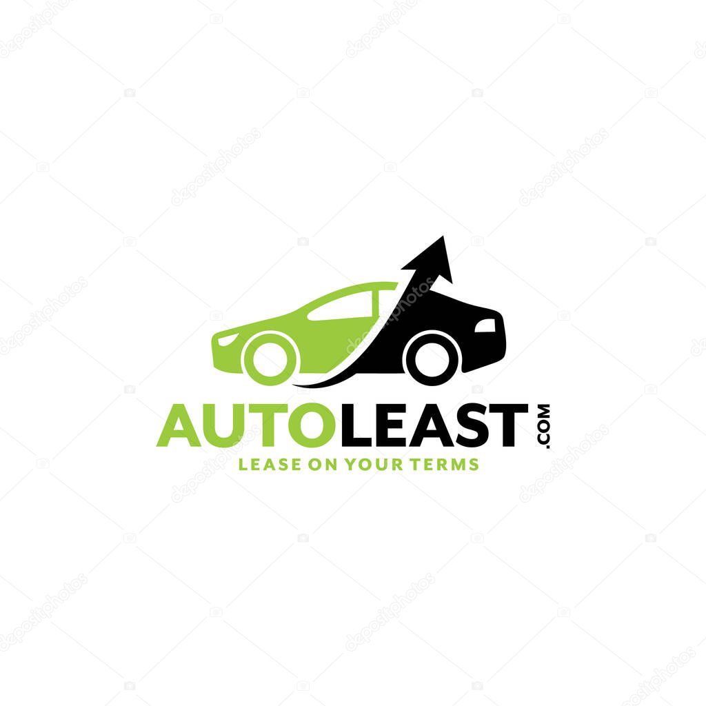 Car silhouette illustration made abstract and modern for the car repair shop logo