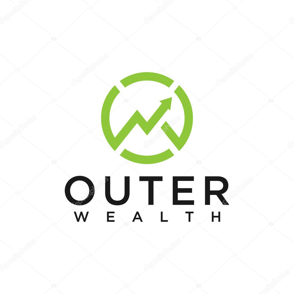 Illustration of the M Mark joined by a circle with an upward growth arrow.