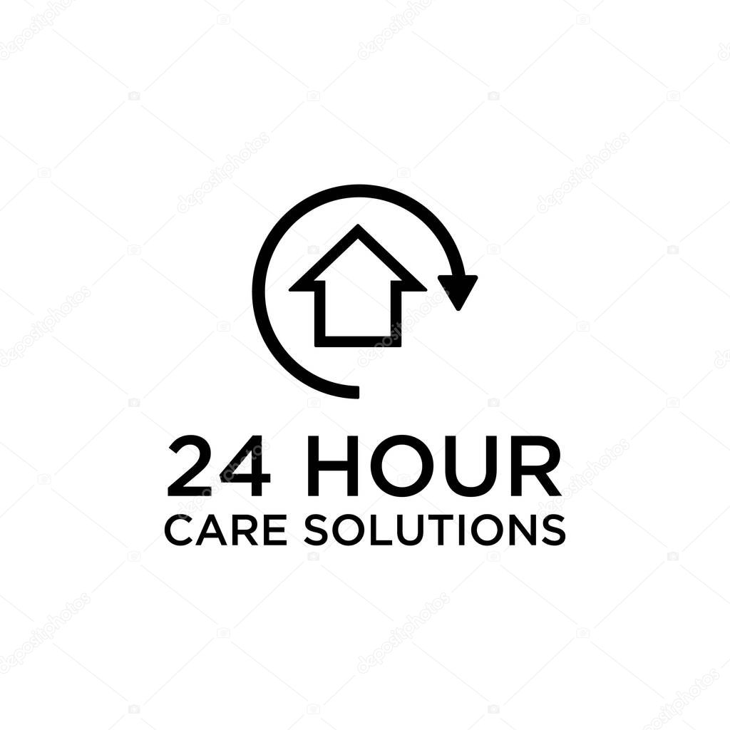 Illustration of 24-hour home protection with advanced technology