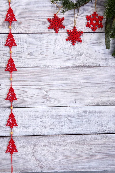 Christmas Vintage Composition Grey Wooden Background — Stock Photo, Image