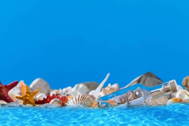 İçinde mektup olan cam bir şişe, denizin vahşi sahillerinden birindeydi. Mavi gökyüzü. Temiz su.