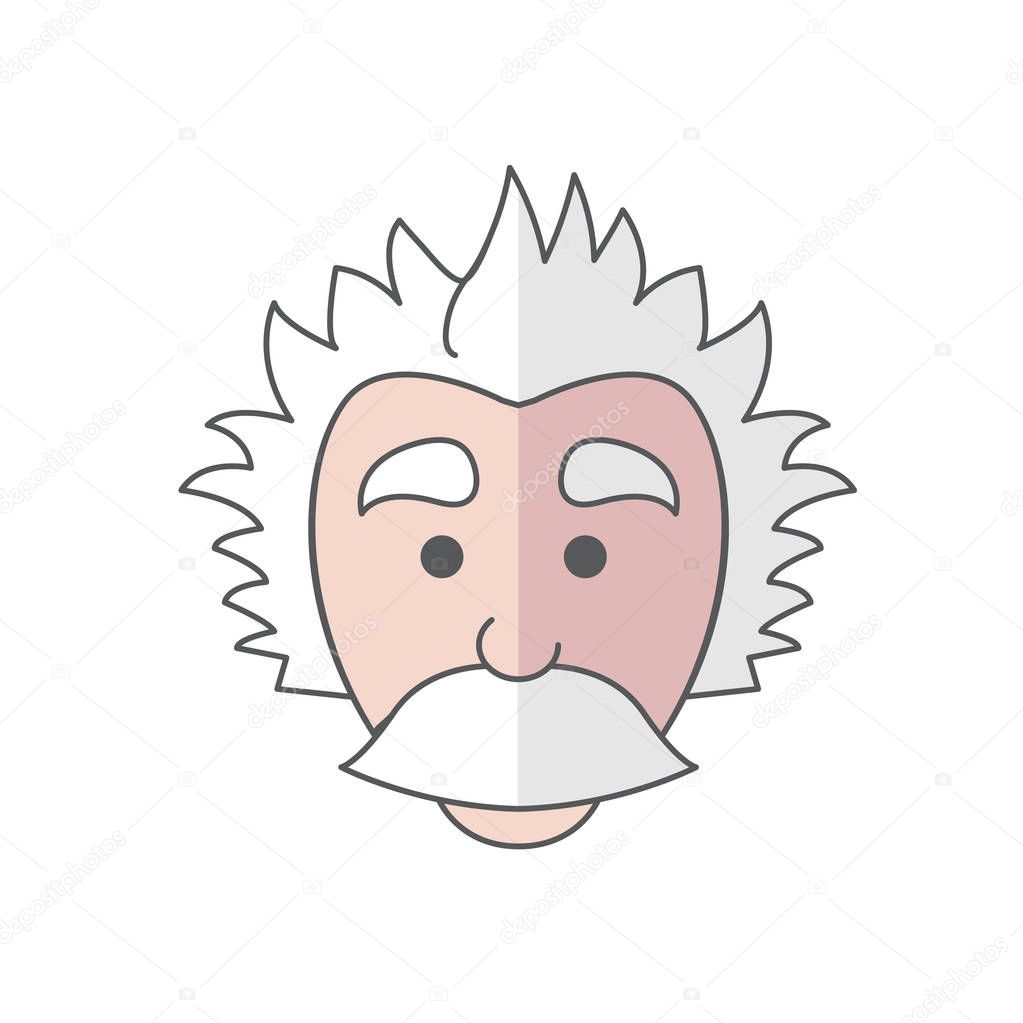 Mad Scientist w crazy hair and Einstein look - large eyebrows