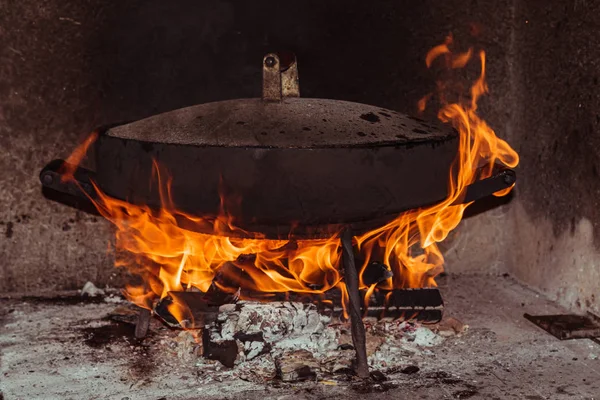 Comida ao disco de arado típico da gastronomia argentina Fotos De Bancos De Imagens