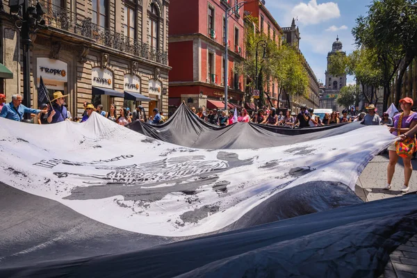 Cdmx Cidade México México Setembro 2017 Marcha Una Menos Ciudad Imagens De Bancos De Imagens Sem Royalties