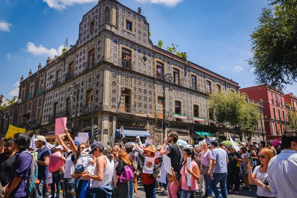 Cdmx Cidade México México Setembro 2017 Marcha Una Menos Ciudad Fotos De Bancos De Imagens Sem Royalties