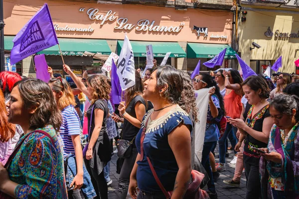 Cdmx Cidade México México Setembro 2017 Marcha Una Menos Ciudad Imagens De Bancos De Imagens