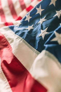 Close-up Amerikan bayrağı yıldızlar ve çizgiler.