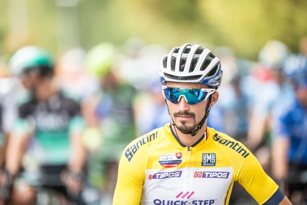 Ruzomberok Słowacja Września 2018 Julian Alaphilippe Prowadzi Początku Drugiego Etapu — Zdjęcie stockowe