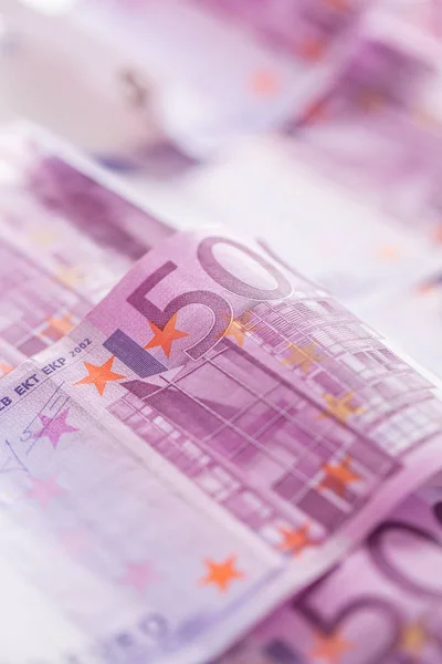 Nahaufnahme Fünf-Hundert-Euro-Scheine Geld und Währung — Stockfoto