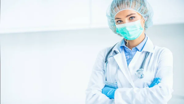 無菌服の医師女性外科医の肖像 — ストック写真