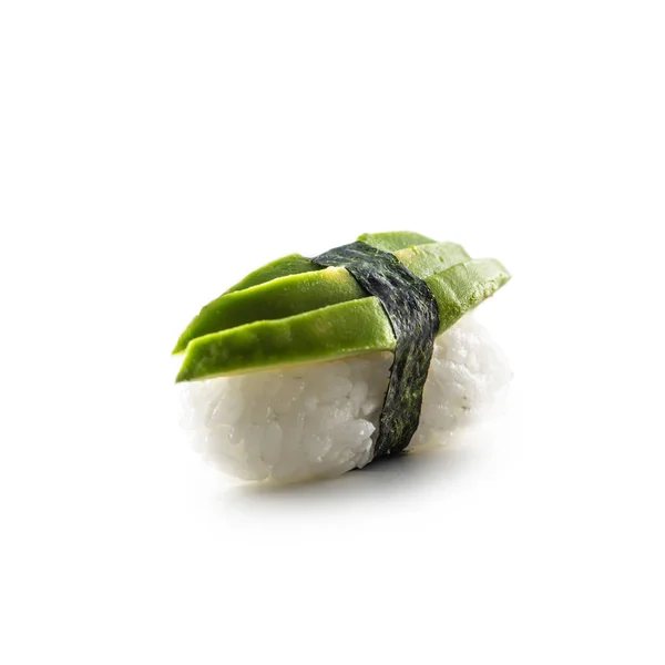 Sushi Nigiri różne rodzaje izolowane na białym tle — Zdjęcie stockowe