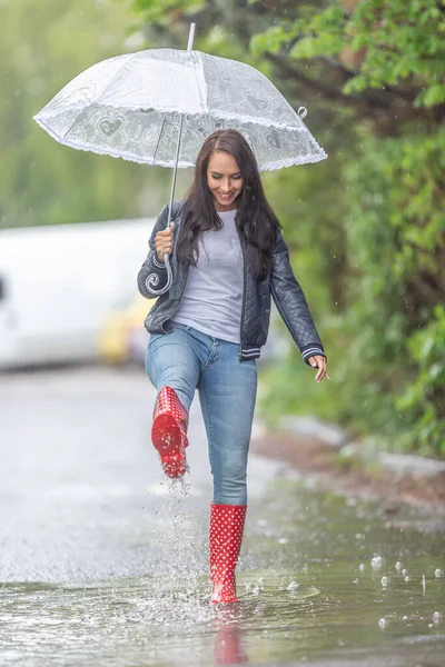 rain boots with matching umbrella