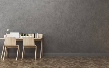 Beyaz Masaüstü Masaüstü bilgisayar ekranında. çalışma arka plan. iç çalışma odası. -3d render