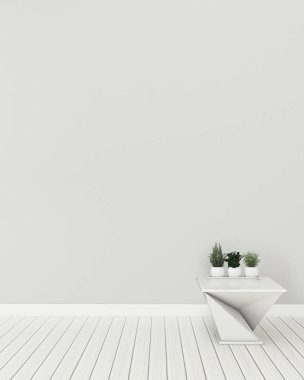 Evde konfor alanı.masalı boş oda.modern iç mekan tasarımı. -3d render