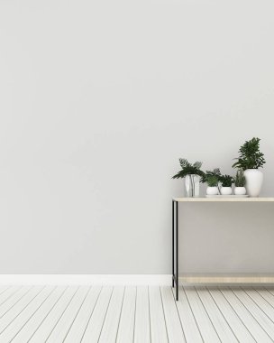 Salonda rahatla.masalı boş oda. modern iç tasarım. -3d render