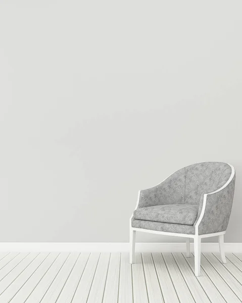 Espaço Estar Apartamento Sala Vazia Com Cadeira Design Interiores Clássico — Fotografia de Stock