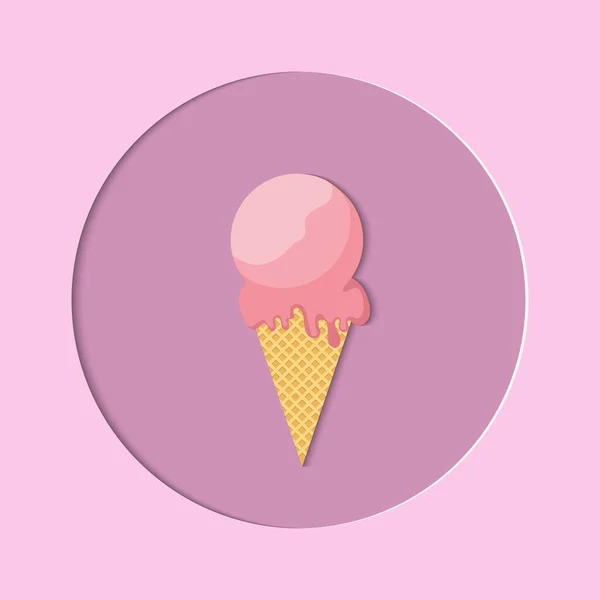 Ikone Köstliches Eis Auf Transparentem Hintergrund Ikone Der Eiskugeln Waffelkegel — Stockvektor