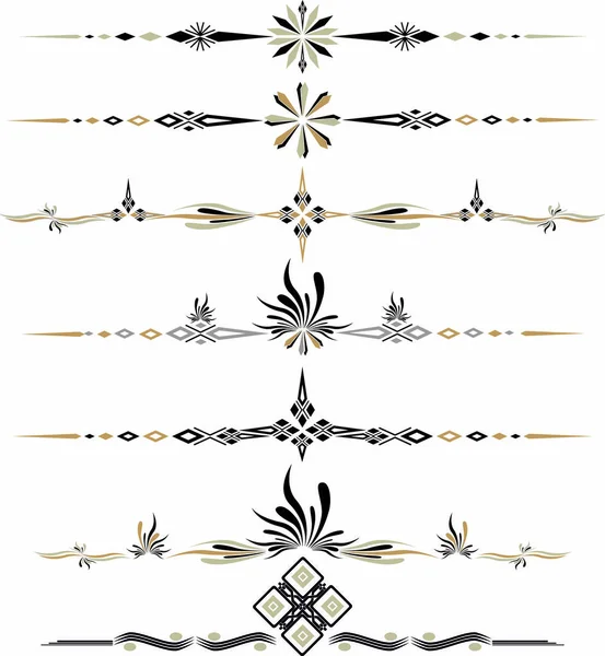 Vektor Färg Dekorativa Ornament — Stock vektor