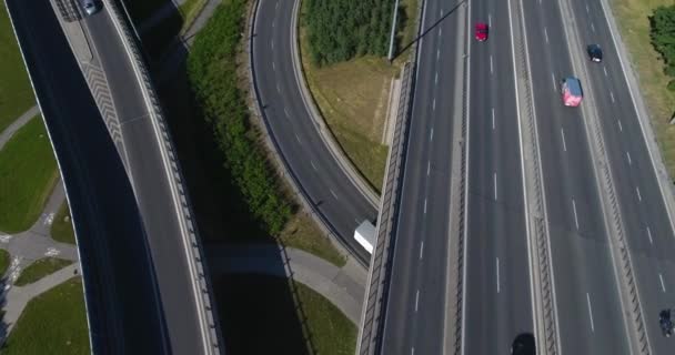 Vue Aérienne Panoramique D'une Intersection D'autoroutes 