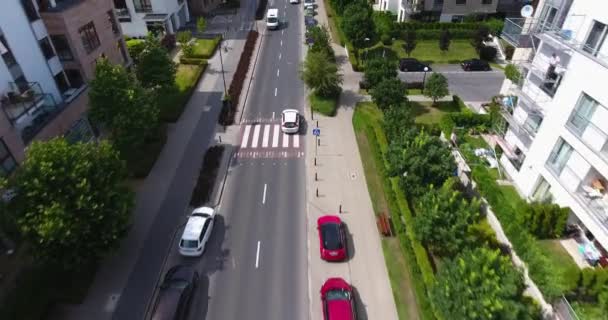 Varšava Polsko Auto Prochází Okolí Předměstí — Stock video