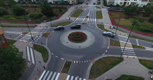 Varšava Polsko Přenosy Spirále Předměstí Oblast Letecký Pohled — Stock video