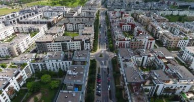 Varşova, Polonya: Varoşlarda, havadan görünümü