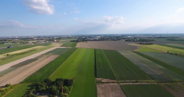 Varşova Polonya Alan Bir Ürün Ile Havadan Görünümü — Stok video