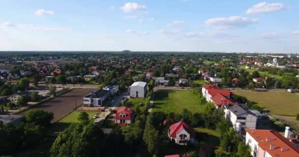 Vista aérea do bairro residencial — Vídeo de Stock