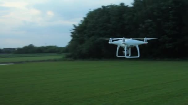 Drone Hovers Air Varsovia Polonia — Vídeo de stock