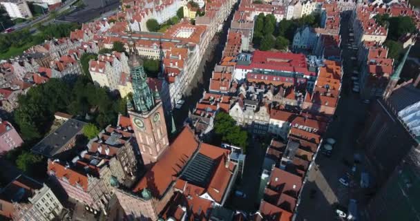 Oude stad in Gdansk, Polen — Stockvideo