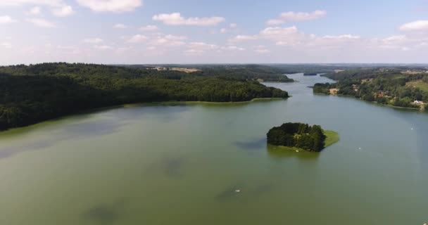 Aerial sommarlandskap natur sjö — Stockvideo