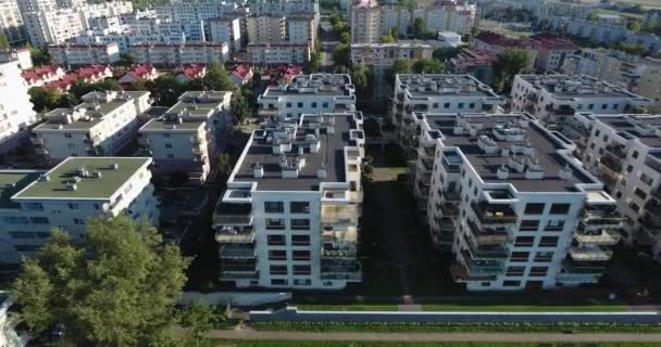 Vista Aérea Los Alrededores Del Barrio Residencial Varsovia Polonia — Vídeo de stock