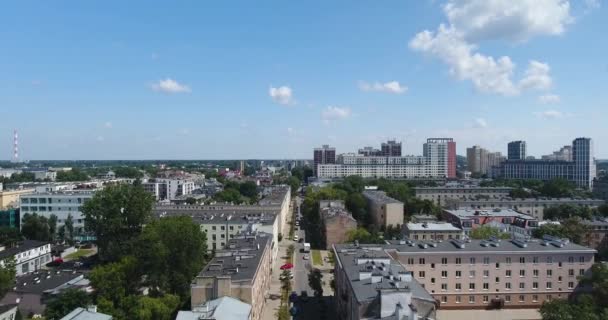 Apartamento Vista Aérea Panorámica Distrito Varsovia Polonia — Vídeo de stock