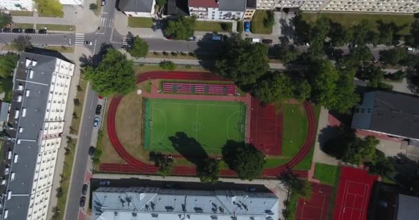 Campo Futebol Complexo Residencial Distrito Casa Varsóvia Polônia — Vídeo de Stock