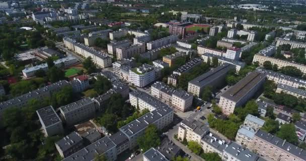 Antena Gęste Apartament Blok Złożona Dziedzina Warszawa Polska — Wideo stockowe