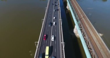 Trafik sıkışıklığı atış izleyin. Havadan görünümü