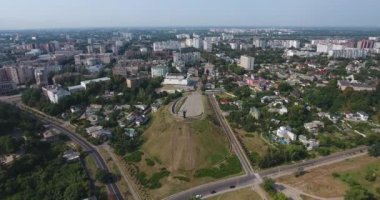 Cherkasy şehrin panoramik çekim azalan