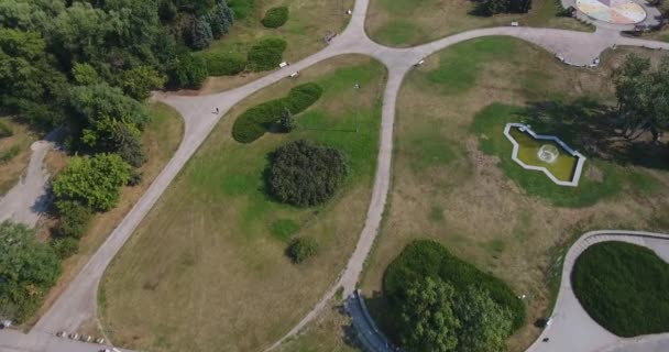 Rosensteinpark. Luftaufnahme aus der Luft — Stockvideo