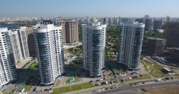 Complexe Résidentiel Appartements Vue Aérienne Panoramique Kiev Ukraine — Video