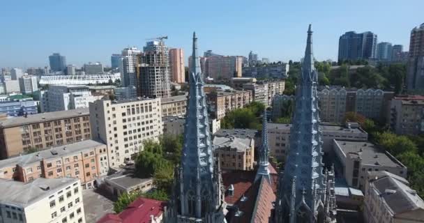 Letecký Pohled Katedrálu Kyjev Ukrajina — Stock video