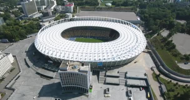 Olympiastadion Luftaufnahme Sonnigen Tag 2018 Kiev Ukraine Kiev Ukraine — Stockvideo